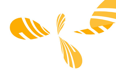 white background with orange oval circle abstract