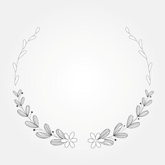 wreath vector frame isolated design