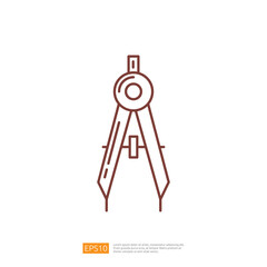 Architecture Compass Stationery Line Icon