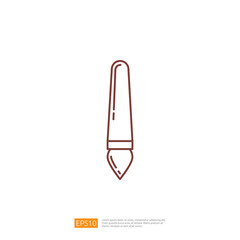 Brush Paint. Stationery Line Icon
