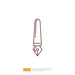 Ink Pen. Stationery Line Icon