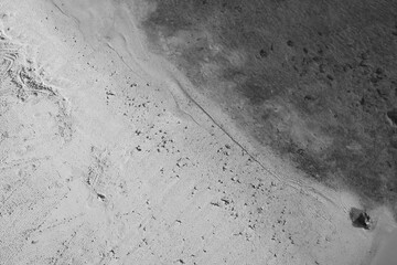 The white sand by the sea