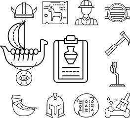 vase, document icon in a collection with other items