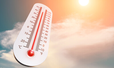 A thermometer that goes off the charts in a scorching summer