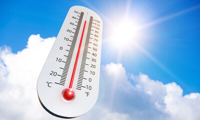 A thermometer that goes off the charts in a scorching summer