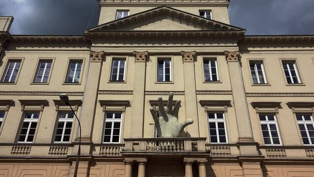 The Aleksander Zelwerowicz National Academy of Dramatic Art in Warsaw in Warsaw. Poland. 4K.