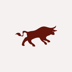 Red bull vector animal logo design 