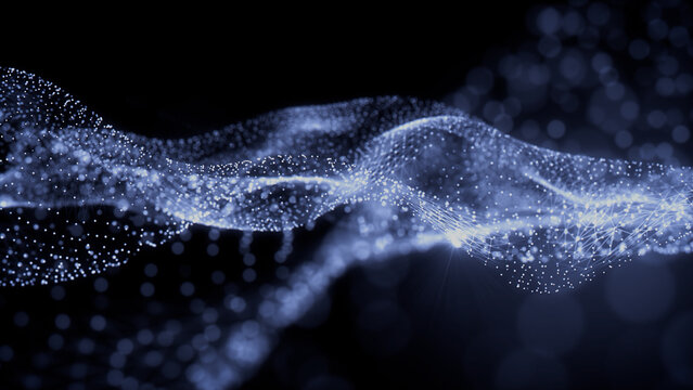 Medical Innovation Concept. Blue, Futuristic Digital Style. 3D Render.