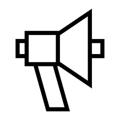 Promotion megaphone icon. Vector illustration isolated white on background.