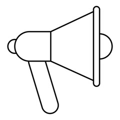 Promotion megaphone icon. Vector illustration isolated white on background.