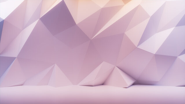 Lilac and Light Beige Abstract 3D Background.