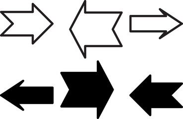 Set arrow icon vector illustration on white background