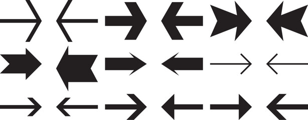 Set arrow icon vector illustration on white background