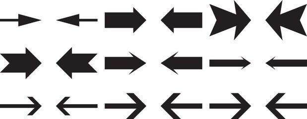 Set arrow icon vector illustration on white background