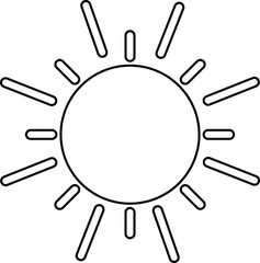 Sun Summer Icon Vector Design Illustration on white background..eps