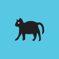 Black cats  animal vector logo 