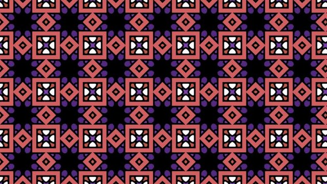 Colorful geometric repeating tile pattern - Slide Shot