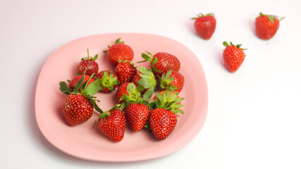 strawberries on a plate