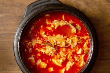 Soft Tofu Stew , Korean food