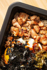 Meat and vegetable on a plate