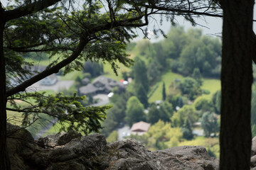 Aerial views of valye between  Mount Erie and lake Campbell