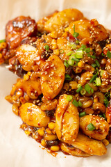 Fried Chicken, Stir-fried Vegetables