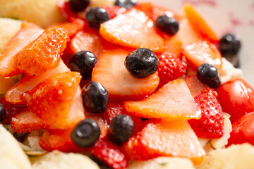 cake with berries
