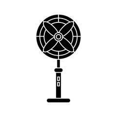 Obraz premium Floor fan icon. Vector isolated on transparent background