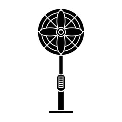 Obraz premium Floor fan icon. Vector isolated on transparent background