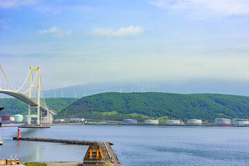 北海道　室蘭の港

