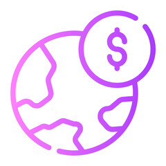 Fototapeta premium currrency gradient icon