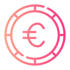 euro gradient icon