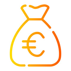 money bag gradient icon