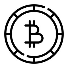 bitcoin line icon
