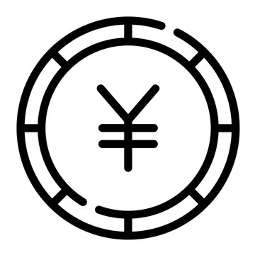 recommend clip art: yen line icon