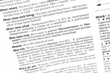 Dictionary definition of thesaurus - obrazy, fototapety, plakaty