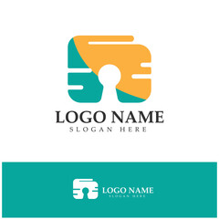 e-wallet logo design icon vector illustration