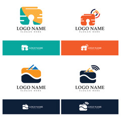 e-wallet logo design icon vector illustration