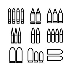 ammo icon or logo isolated sign symbol vector illustration - high quality black style vector icons
