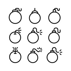bomb icon or logo isolated sign symbol vector illustration - high quality black style vector icons
