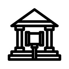 court icon or logo isolated sign symbol vector illustration - high quality black style vector icons
