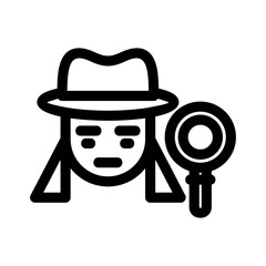detective man icon or logo isolated sign symbol vector illustration - high quality black style vector icons
