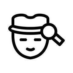 detective man icon or logo isolated sign symbol vector illustration - high quality black style vector icons
