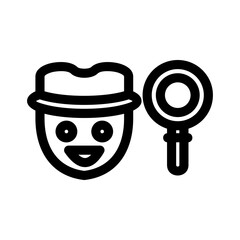 detective man icon or logo isolated sign symbol vector illustration - high quality black style vector icons

