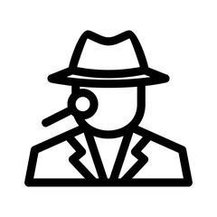 detective man icon or logo isolated sign symbol vector illustration - high quality black style vector icons
