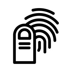 fingerprint dentification icon or logo isolated sign symbol vector illustration - high quality black style vector icons
