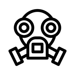 gas mask icon or logo isolated sign symbol vector illustration - high quality black style vector icons
