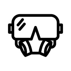 gas mask icon or logo isolated sign symbol vector illustration - high quality black style vector icons
