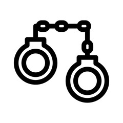 handcuffs icon or logo isolated sign symbol vector illustration - high quality black style vector icons
