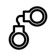 handcuffs icon or logo isolated sign symbol vector illustration - high quality black style vector icons
